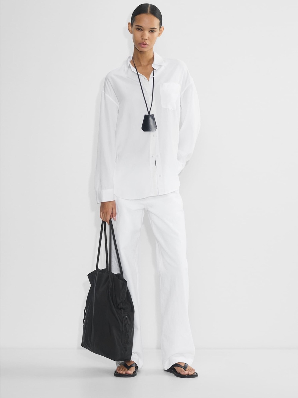 Aritzia Babaton Manual Shirt in White Size Large